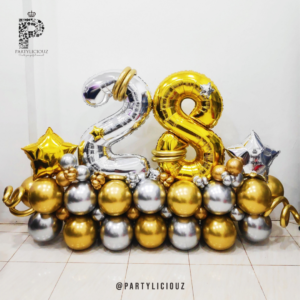 Number Balloon Arrangement