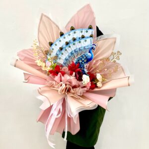 Peacock Money Bouquet